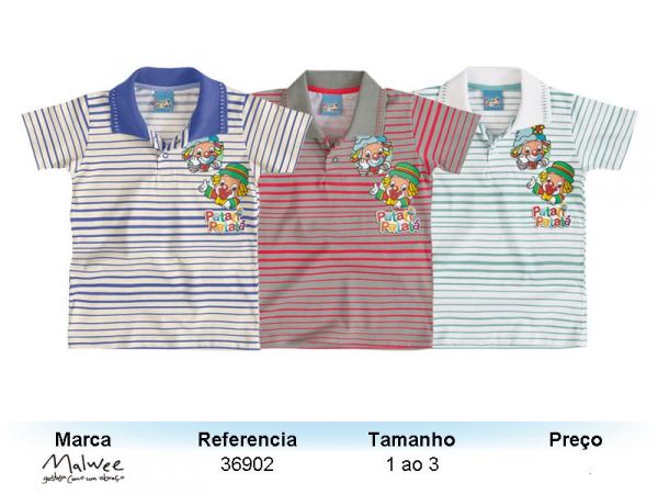 Camisa poló do patati e patatá de 1 a 3 anos (36902)